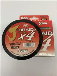 MULTIFILAMENTO J-BRAID 4X 200M 0,18mm COLORES VARIOS