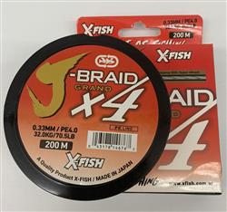 MULTIFILAMENTO J-BRAID4X 200M 0,33mm COLORES VARIOS